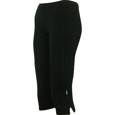 Girls' 3/4 length cotton sweatpants WARP BLACK