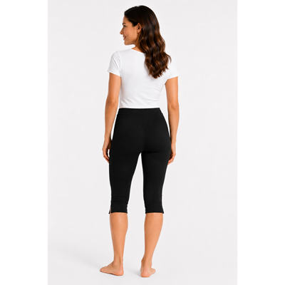 Women's 3/4 cotton sweatpants WARP BLACK VoXX 123125 3