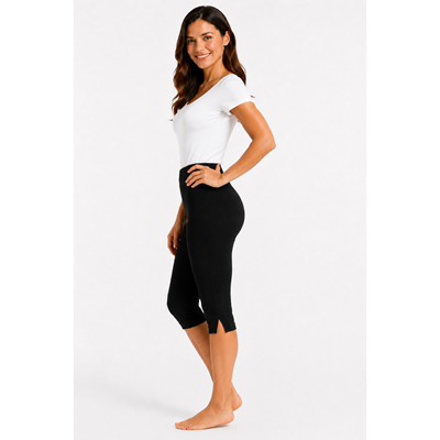 Women's 3/4 cotton sweatpants WARP BLACK VoXX 123125 2