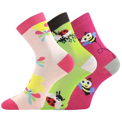 WOODIK children's socks with pictures GIRLS (3 pairs)