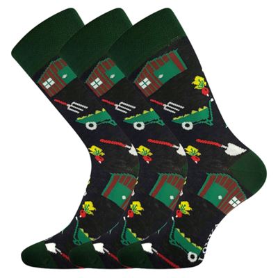 Unisex funny WOODOO socks with GARDEN pictures