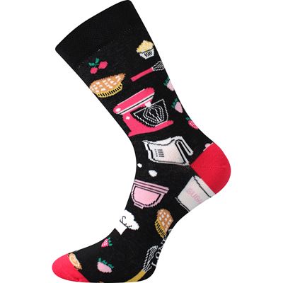 Women's funny WOODOO socks with images of CONFECTIONERS