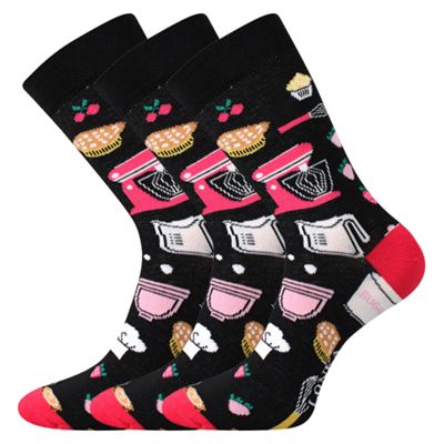 Women's funny WOODOO socks with images of CONFECTIONERS