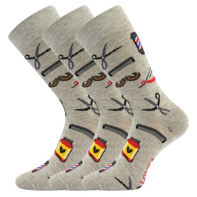 Men's funny WOODOO socks with BARBER images