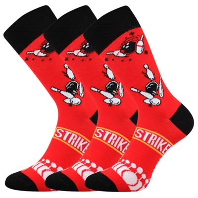 Men's funny WOODOO socks with BOWLING pictures