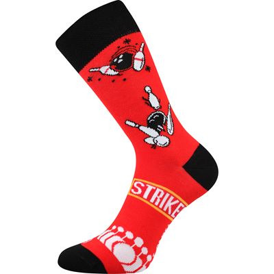 Men's funny WOODOO socks with BOWLING pictures