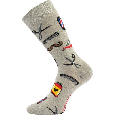 Men's funny WOODOO socks with BARBER images