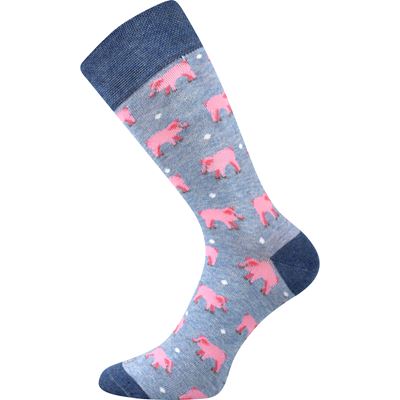 Men's funny WOODOO socks with PIGLETS pictures