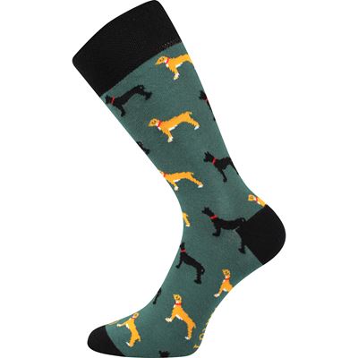 Men's funny WOODOO socks with DOGS pictures