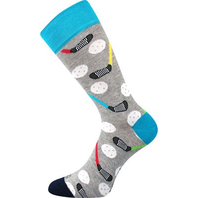 Men's funny WOODOO socks with FLORBAL images