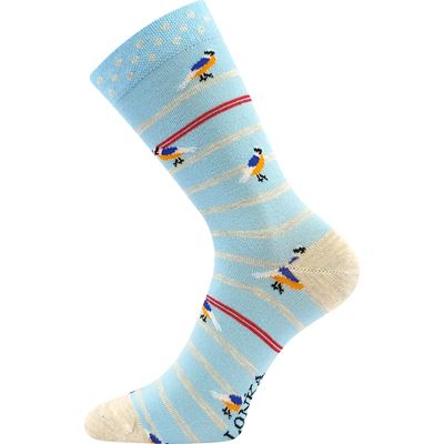 Women's funny WOODOO socks with BIRDS pictures
