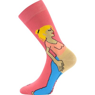 Women's funny WOODOO socks with PREGNANT WOMAN images