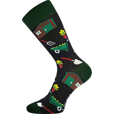 Unisex funny WOODOO socks with GARDEN pictures