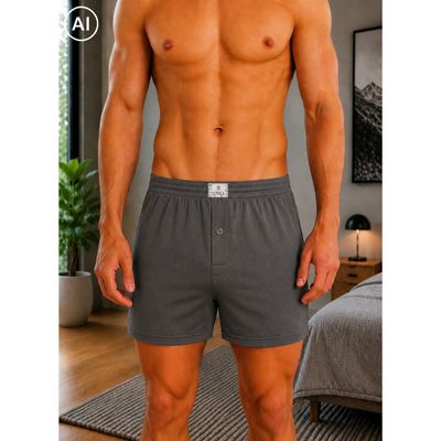 Men's bamboo boxer shorts WUZZY grey