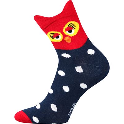 Women's summer socks XANTIPA 34 with owls MIX (3 pairs)