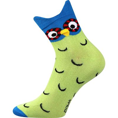 Women's summer socks XANTIPA 34 with owls MIX (3 pairs)