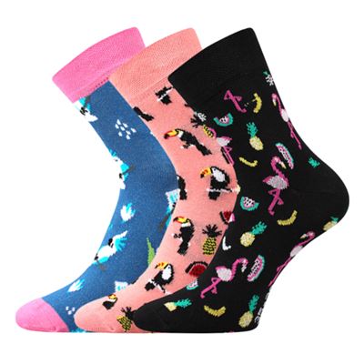 XANTIPA 66 women's summer socks with animals MIX (3 pairs)