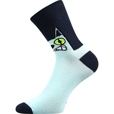 Women's summer socks XANTIPA 67 with cats MIX (3 pairs)