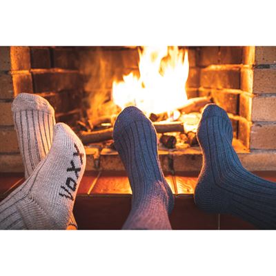 WILLIE grey melange winter woollen socks