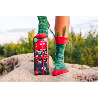 DEBOX picture socks, gift-wrapped, CHRISTMAS mix H