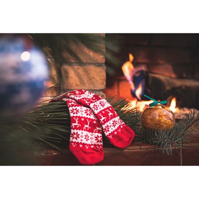 ELFI Christmas socks as tree decorations RED