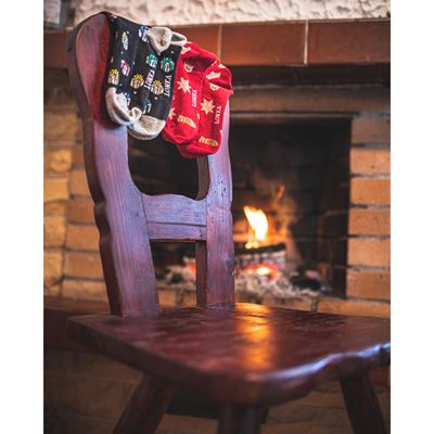 DEBOX picture socks, gift-wrapped, CHRISTMAS mix H