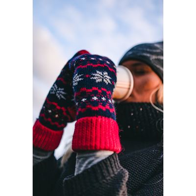 TRONDELAG SET of winter socks and knitted mittens with silver ions JEANS