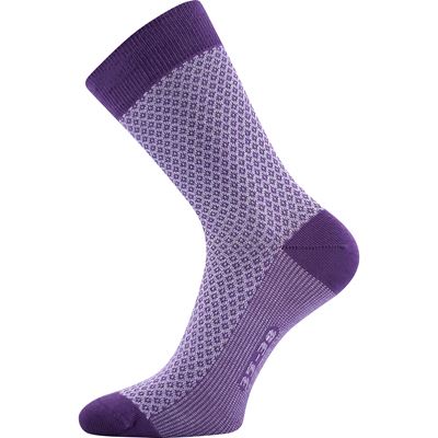 Women's jacquard socks ŽANETA with cotton PURPLE