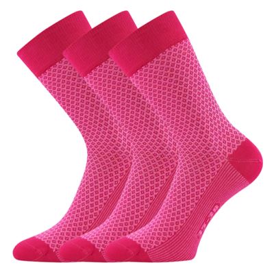 Women's jacquard socks ŽANETA with cotton MAGENTA Lonka 125989 2