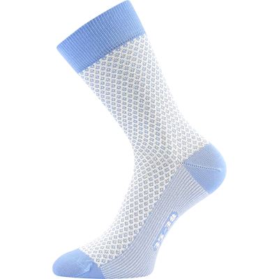 Women's jacquard socks ŽANETA with cotton LIGHT BLUE