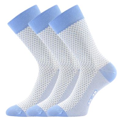 Women's jacquard socks ŽANETA with cotton LIGHT BLUE Lonka 125988 2