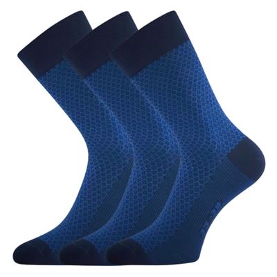 Women's jacquard socks ŽANETA with cotton DARK BLUE Lonka 125987 2