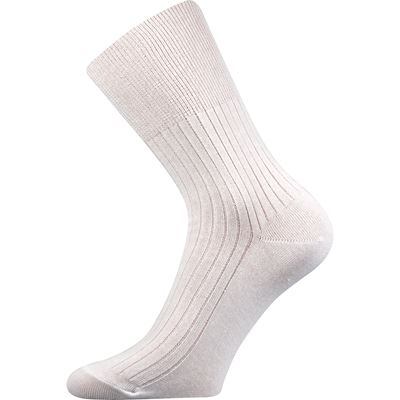 Thin ZDRAV medical socks with non-constricting cuff, WHITE