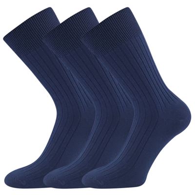 Men's thin socks ZEBRAN 100% cotton DARK BLUE