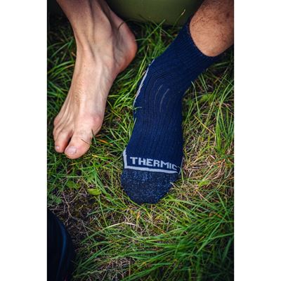 Thick socks with silver ions ZENITH anatomically shaped DARK BLUE