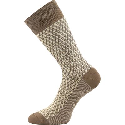 Men's formal socks ŽERYK with cotton LIGHT BROWN
