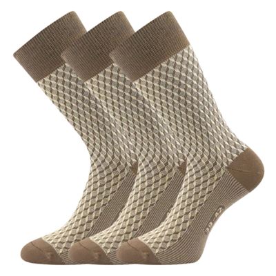 Men's formal socks ŽERYK with cotton LIGHT BROWN