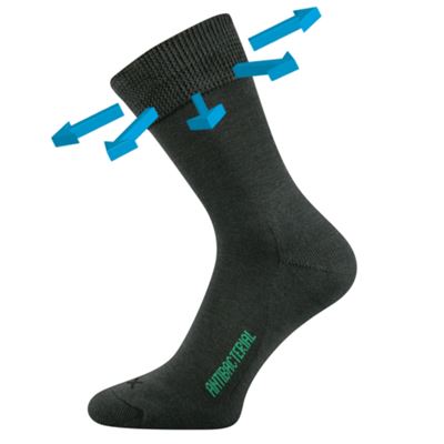 ZEUS medicine socks with soft cuff, DARK GREY