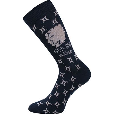 ZODIAC zodiac sign socks in a box GEMINI dark blue