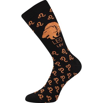 ZODIAC zodiac sign socks in a box, LEO, black