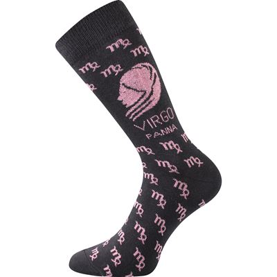 Socks with the ZODIAC sign in a dark grey PANNA box
