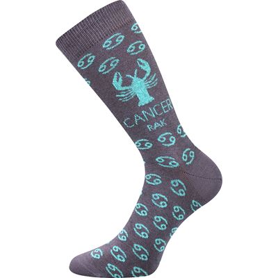 ZODIAC zodiac sign socks in a box CANCER dark grey