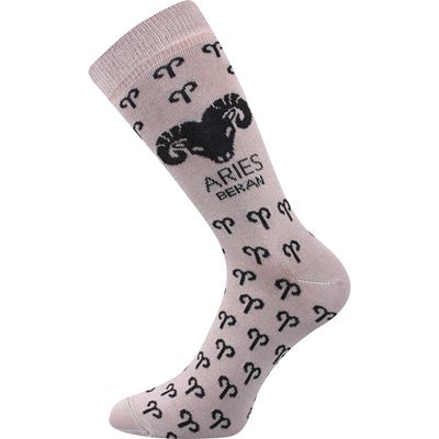 ZODIAC zodiac sign socks in a box ARIES light grey