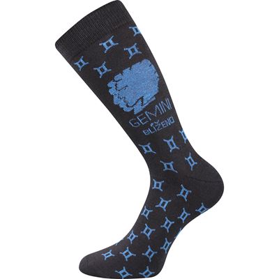 ZODIAC zodiac sign socks in a box GEMINI dark grey