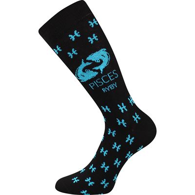 ZODIAC zodiac sign socks in a box PISCES black