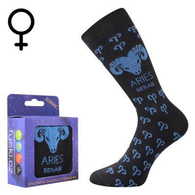 ZODIAC zodiac sign socks in a box ARIES dark grey