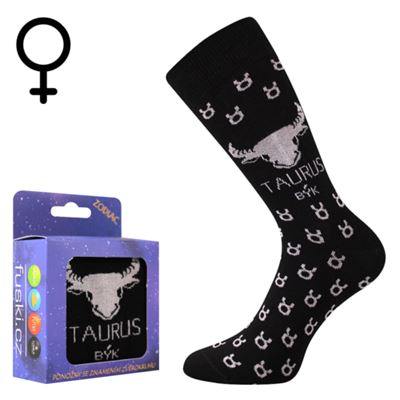 ZODIAC zodiac sign socks in a box TAURUS black