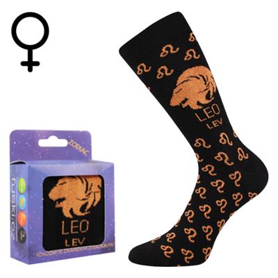 ZODIAC zodiac sign socks in a box, LEO, black