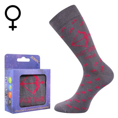 ZODIAC zodiac sign socks in a box SAGITTARIUS grey