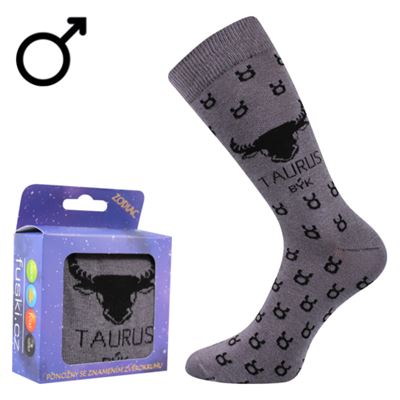 ZODIAC zodiac sign socks in a box TAURUS grey